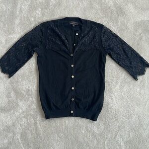 Ted Baker black lace sleeve cardigan, size 0